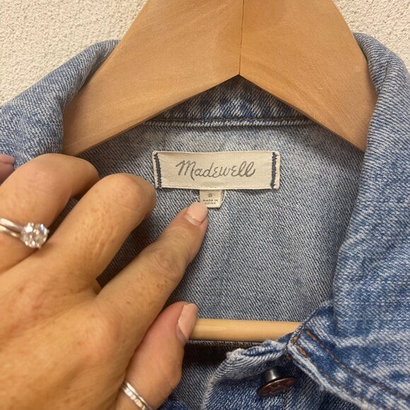 Madewell Classic Denim Medium Wash Jean Jaket sz Small - Picture 3 of 6